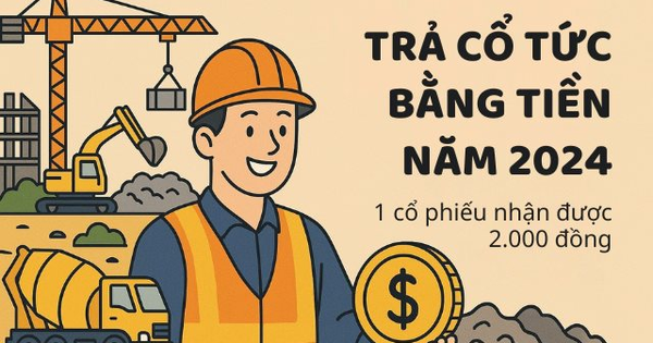 Một công ty sản xuất bê tông chốt ngày trả cổ tức bằng tiền mặt tỷ lệ 20%, cổ phiếu tăng vọt 35% trong 2 tháng